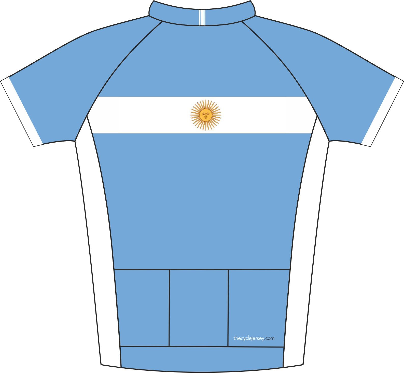 Argentina Road Cycling Jersey Back 