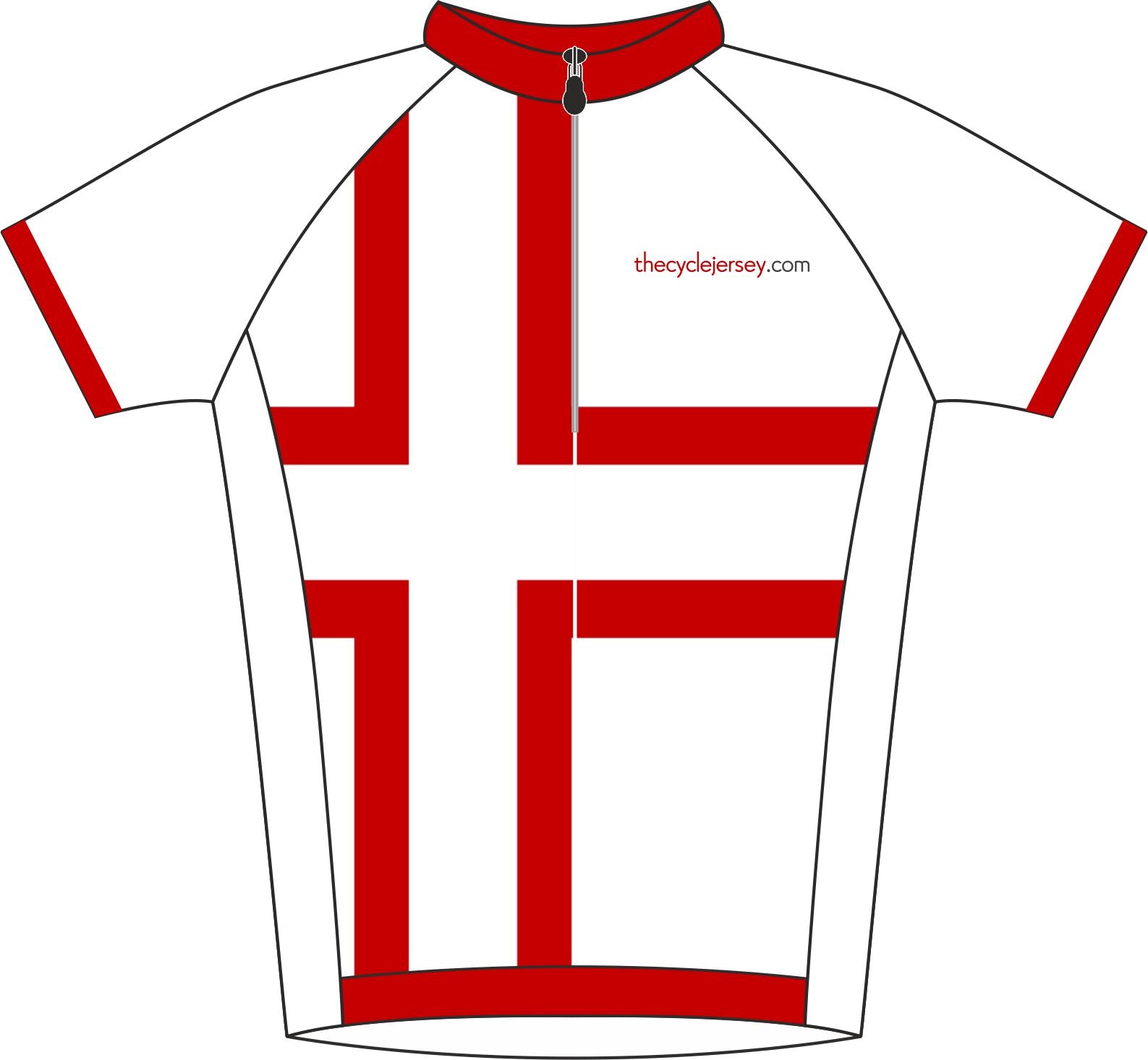 Denmark Kids Cycle Jersey Front