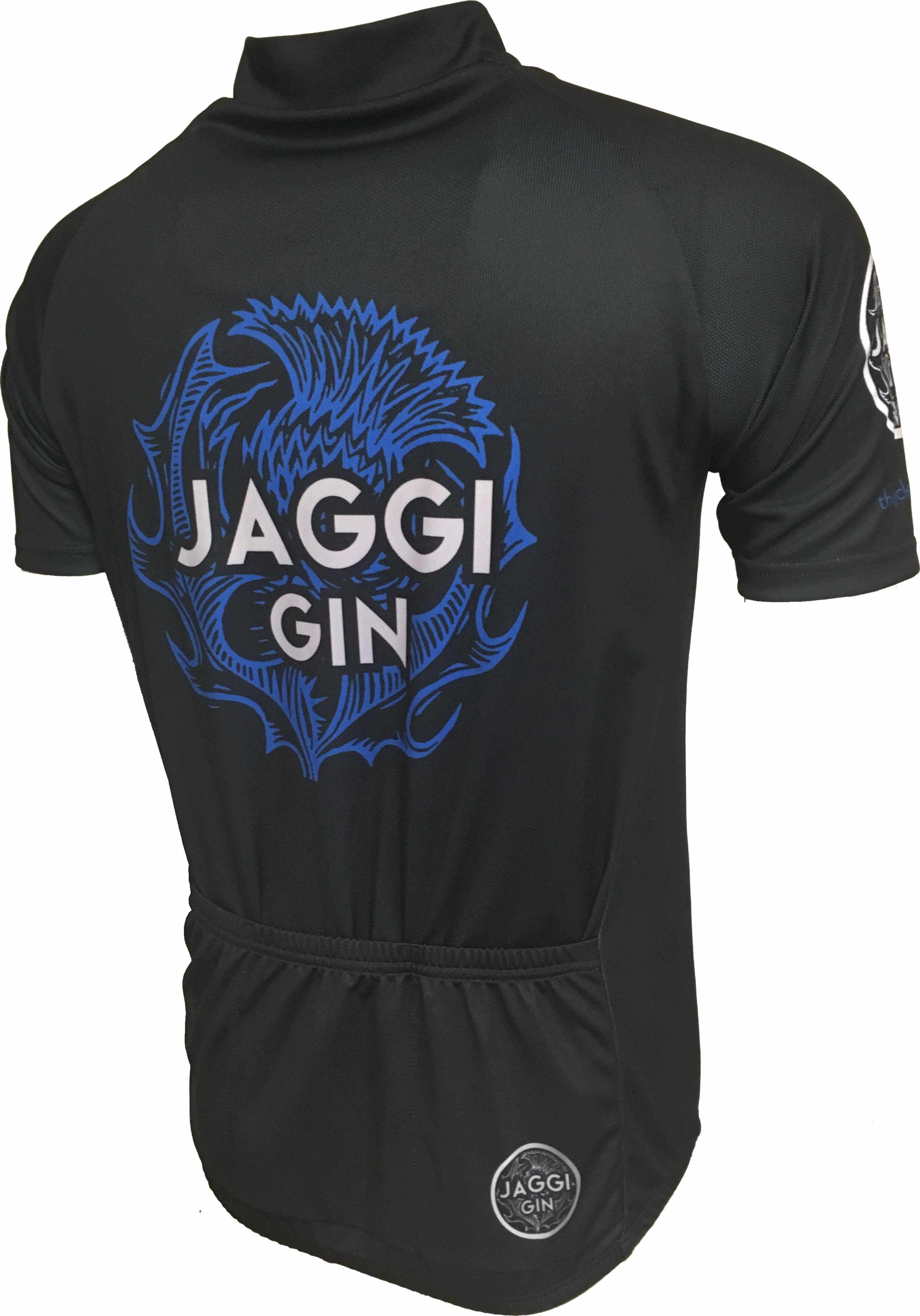 Jaggi Gin Blue Road Cycling Jersey Back