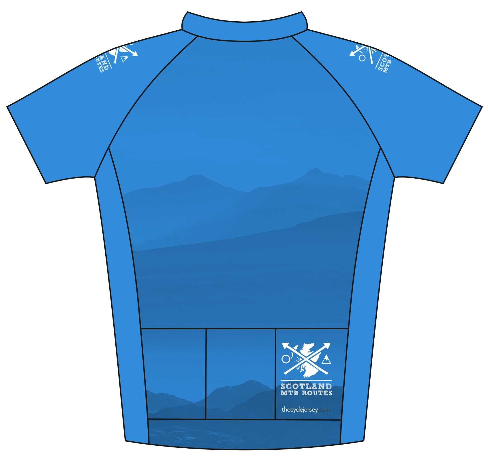 Scotland MTB Routes Road Cycle Jersey Back
