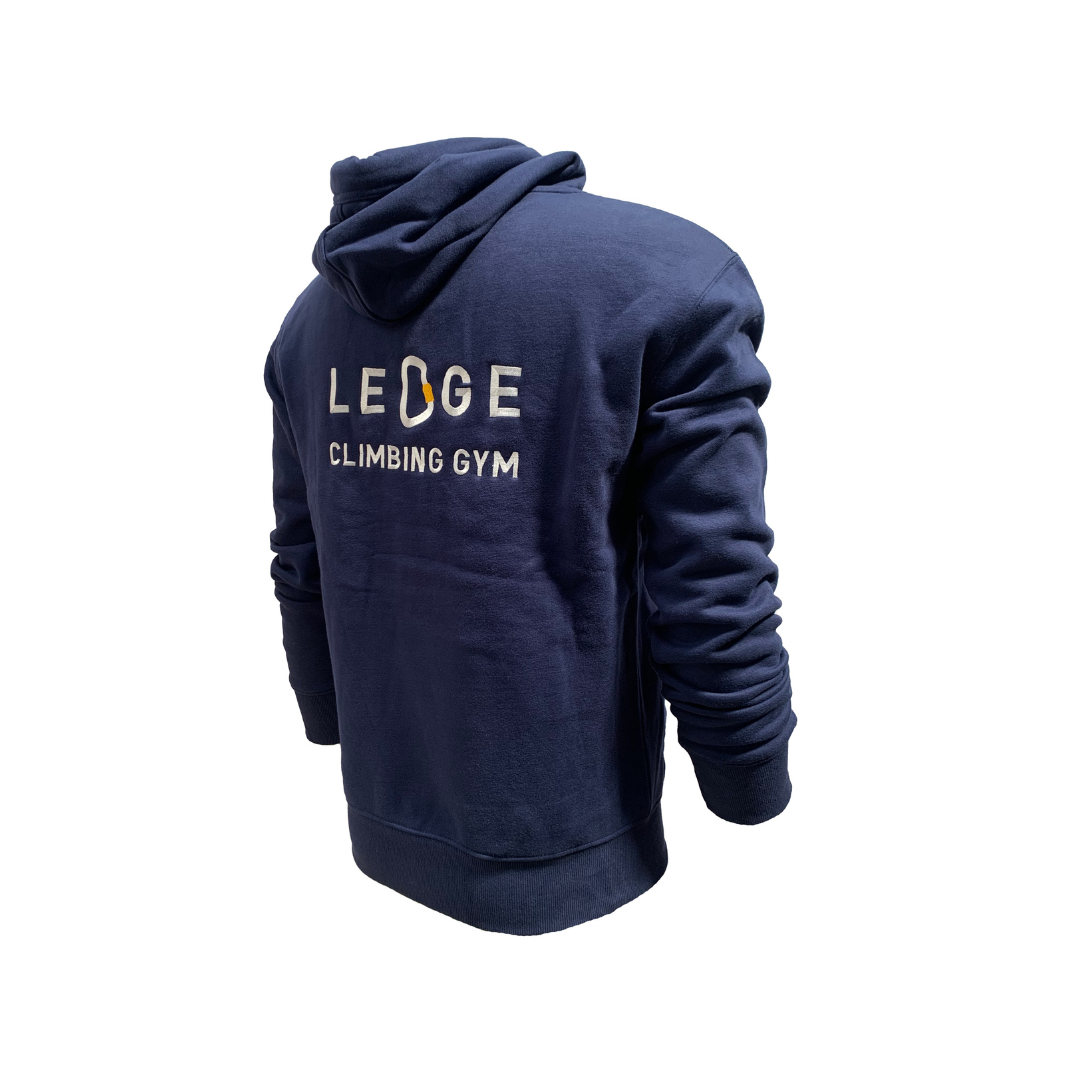 The Ledge Embroidered Navy Hoodie