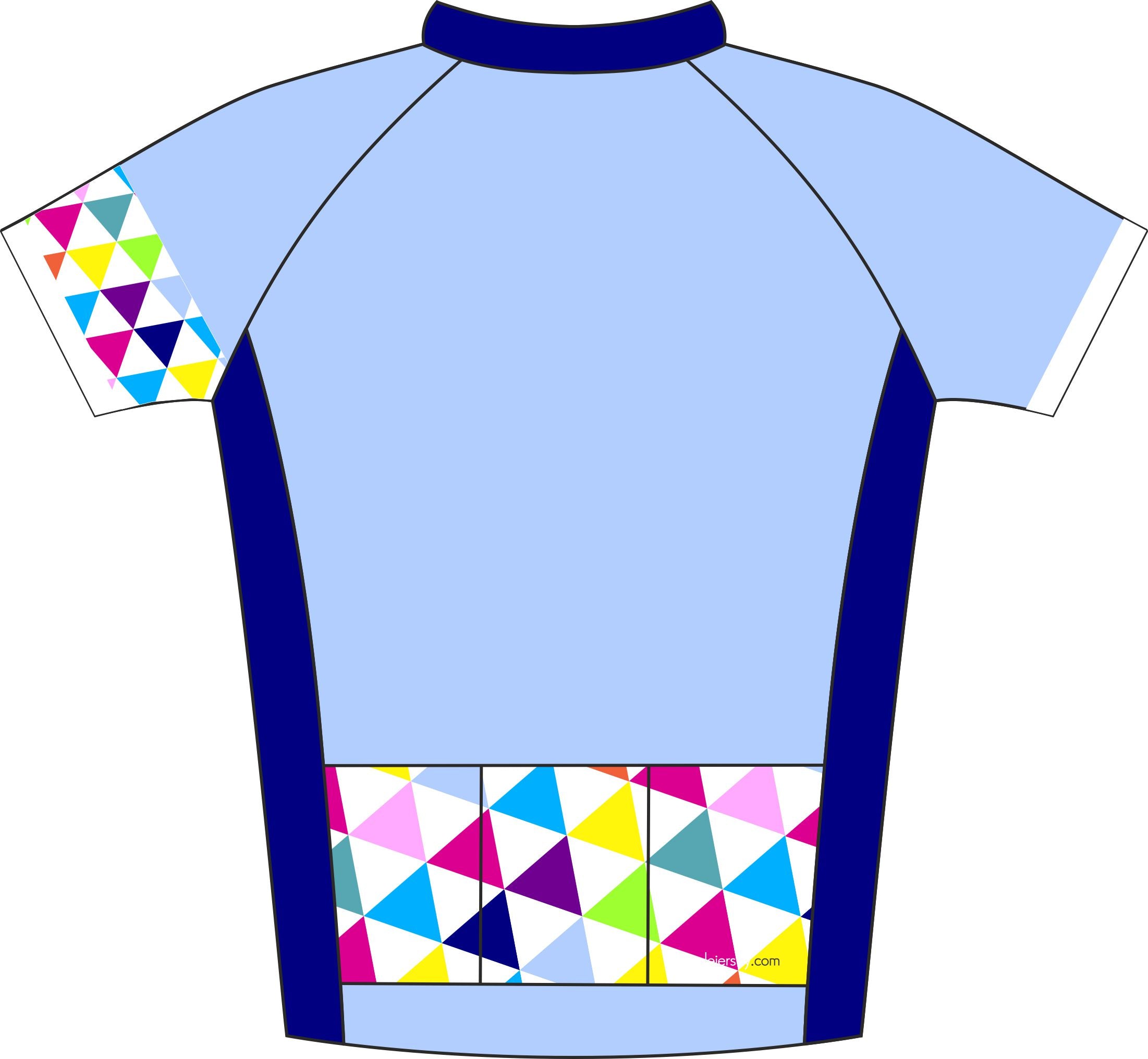 Alternative Triangle Road Cycle Jersey Back