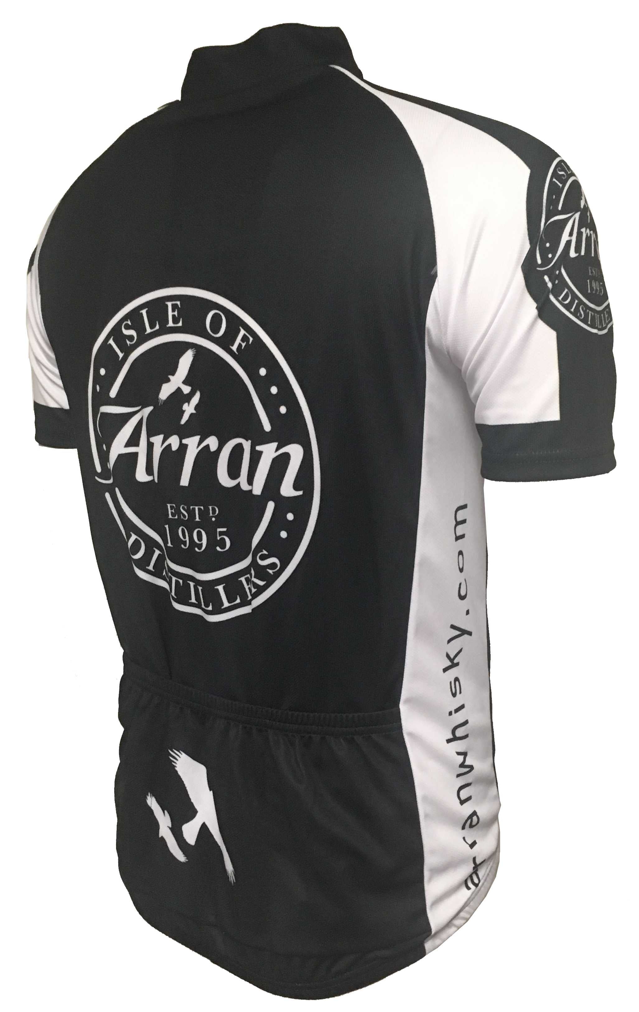 Arran Malt Whisky Black Road Cycling Jersey Back