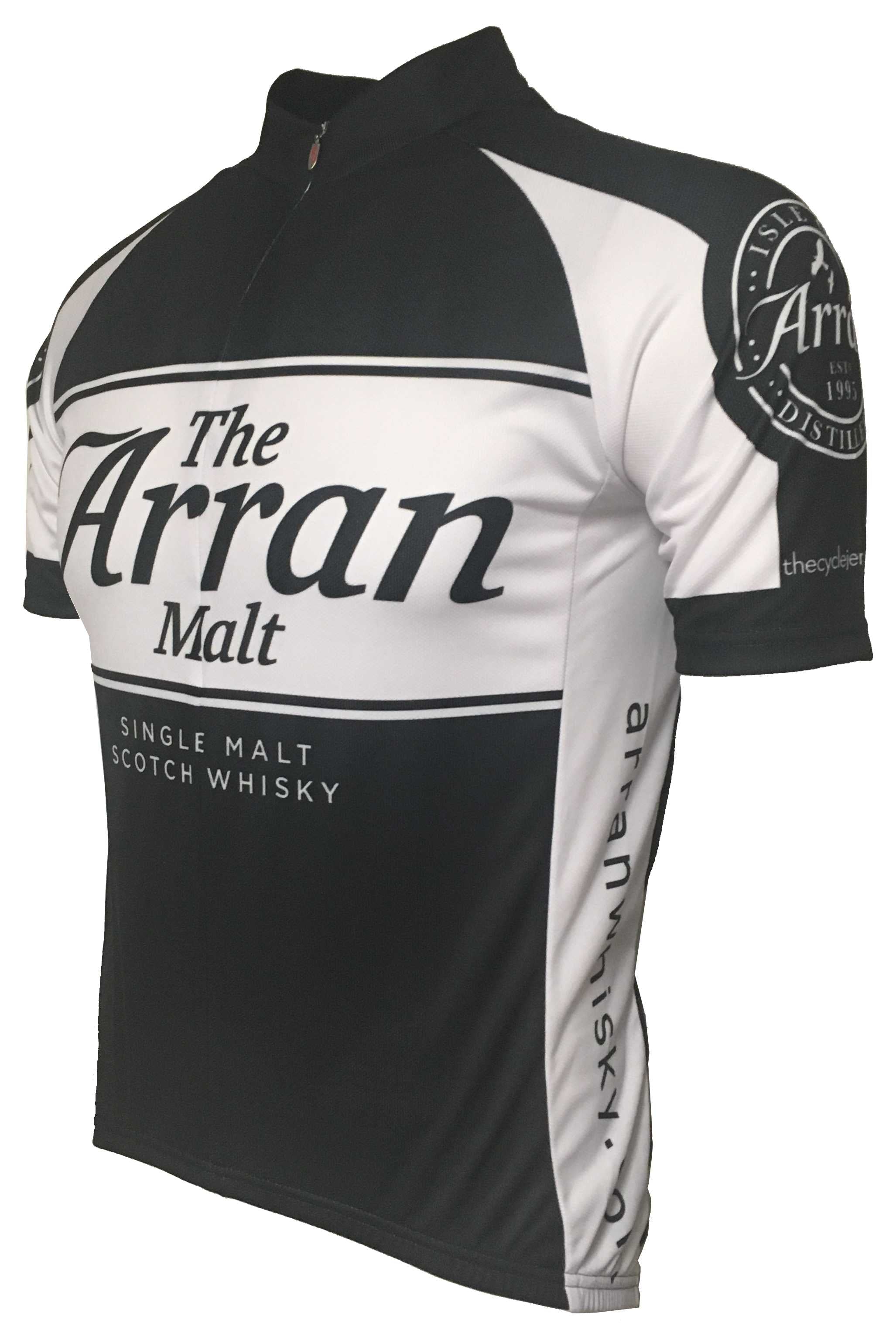 Arran Malt Whisky Black Road Cycling Jersey Front 