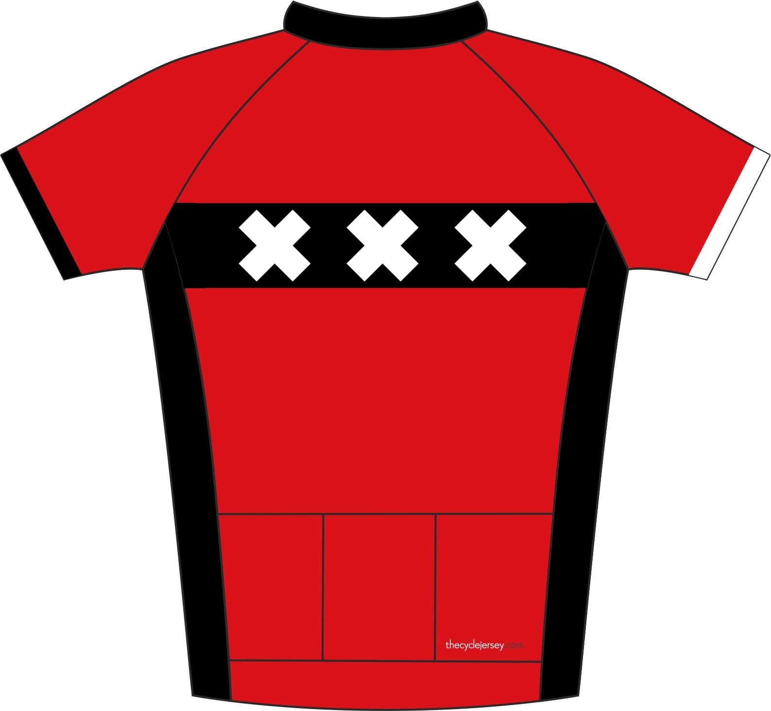 Amsterdam Road Cycling Jersey Back