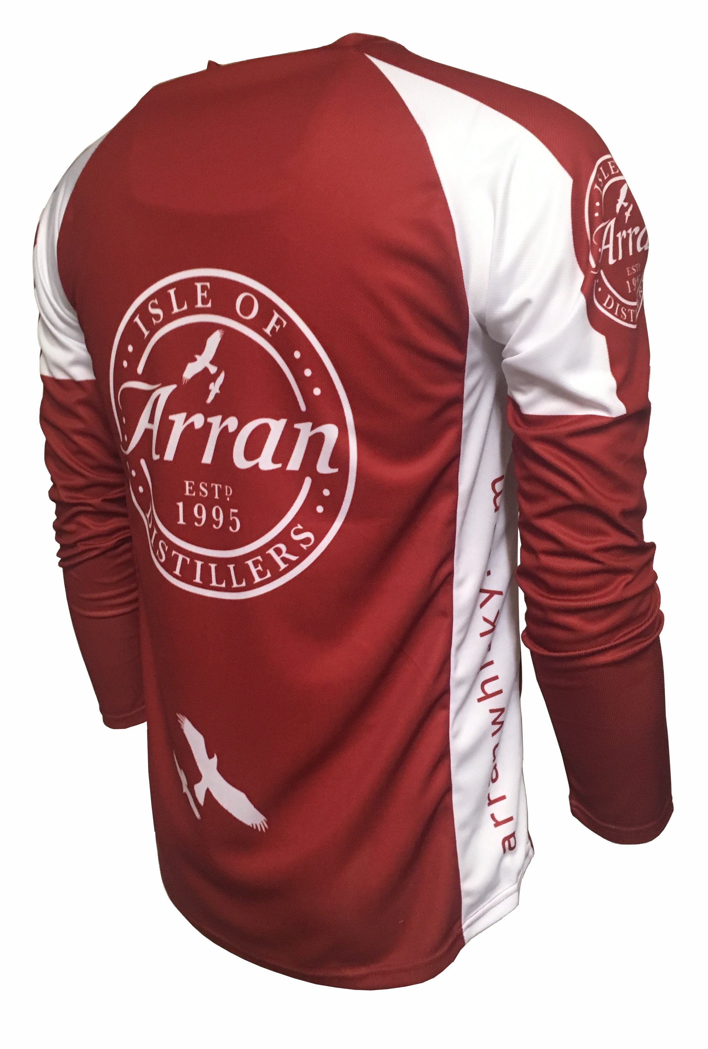 Arran Malt Whisky Red Enduro Cycling Jersey Back