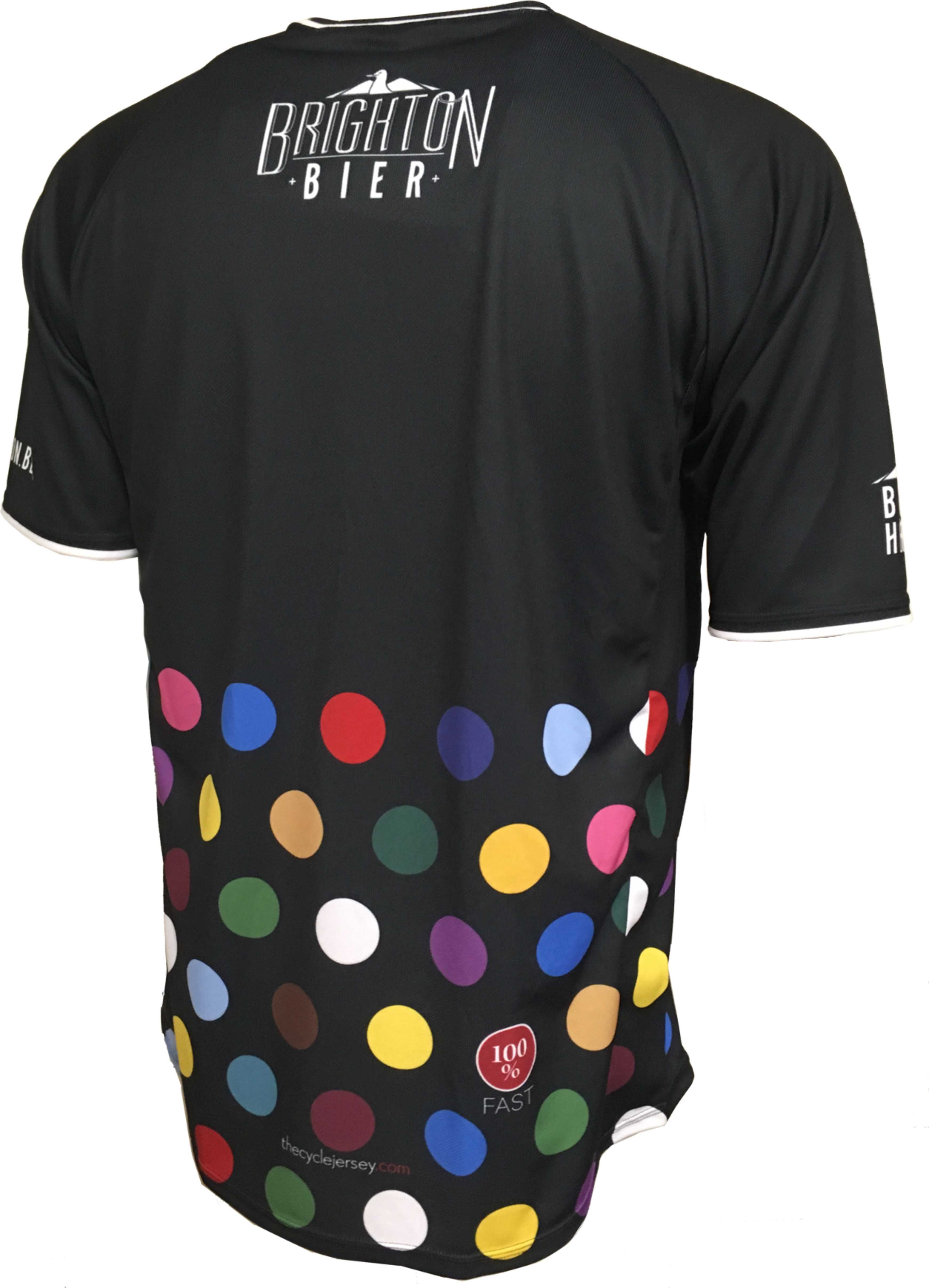 Brighton Bier Polka Dot Enduro Cycling Jersey Back