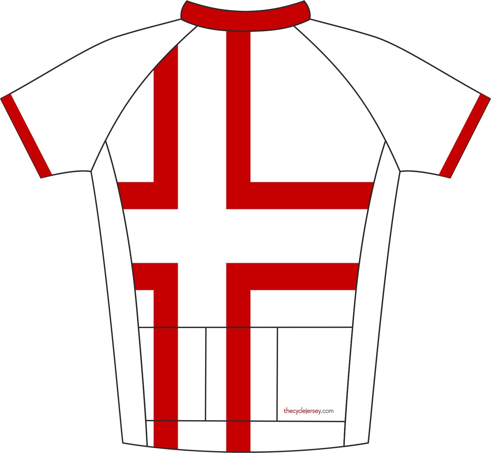 Denmark Kids Cycle Jersey Back