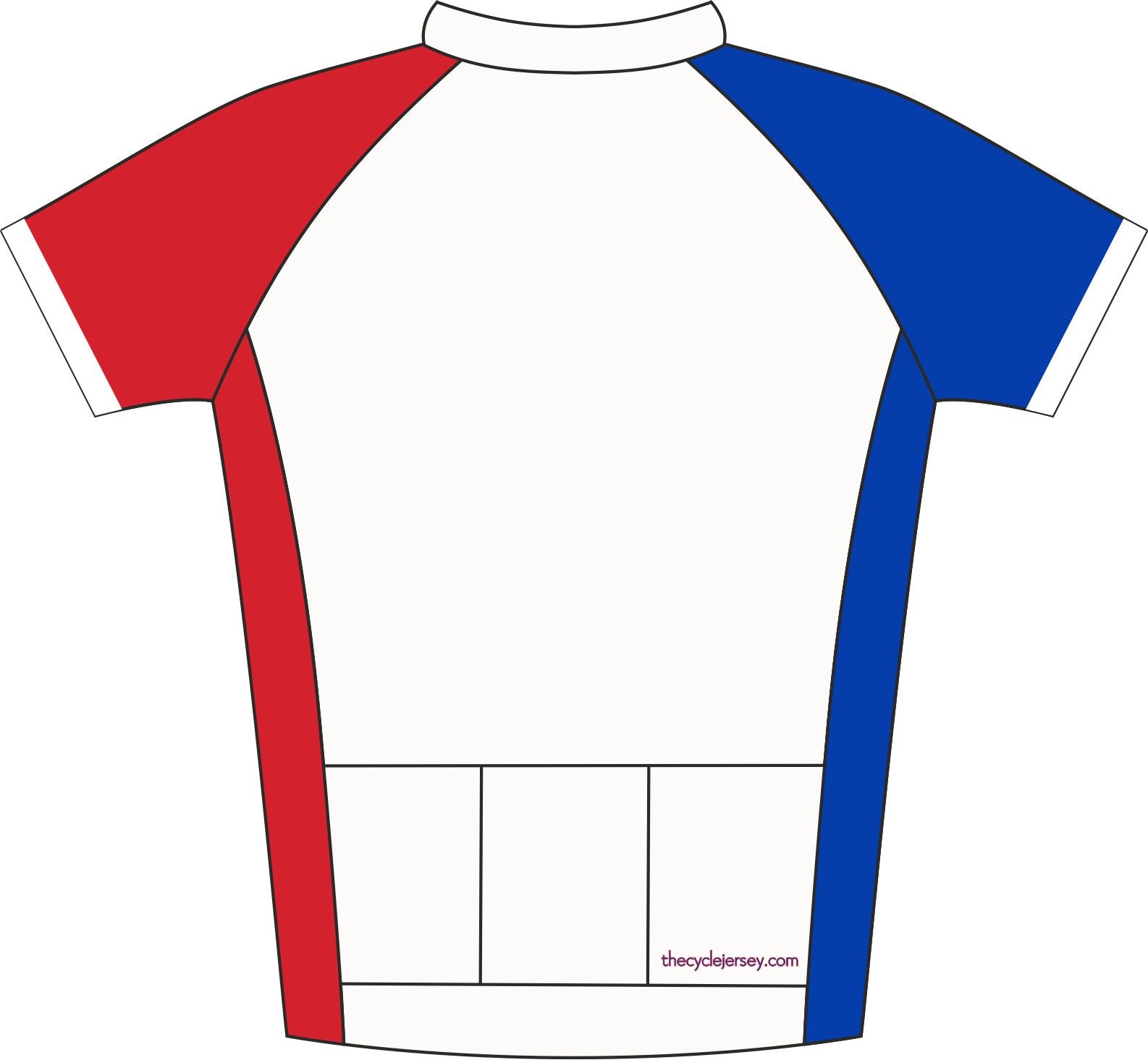 France Road Cycling Jersey Back