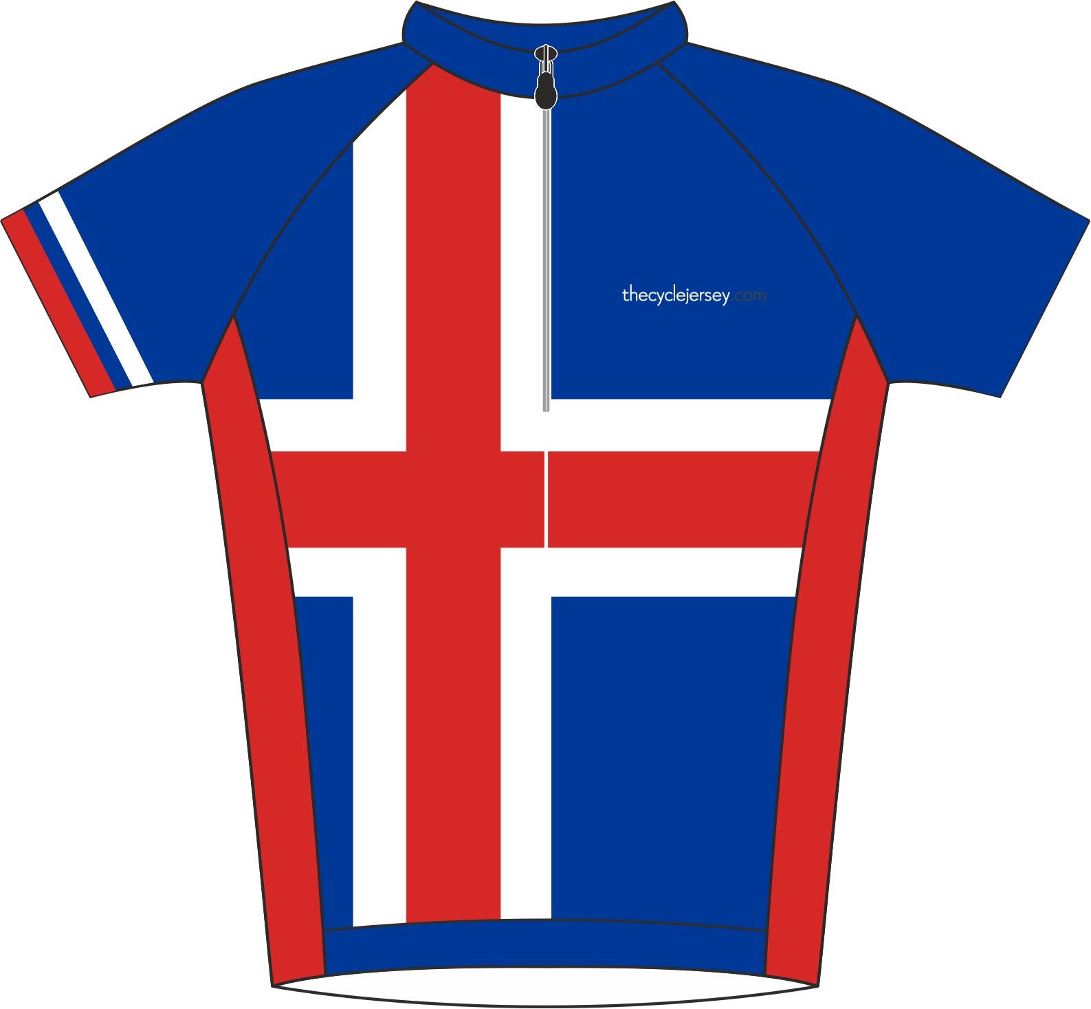 Iceland Road Cycle Jersey Front