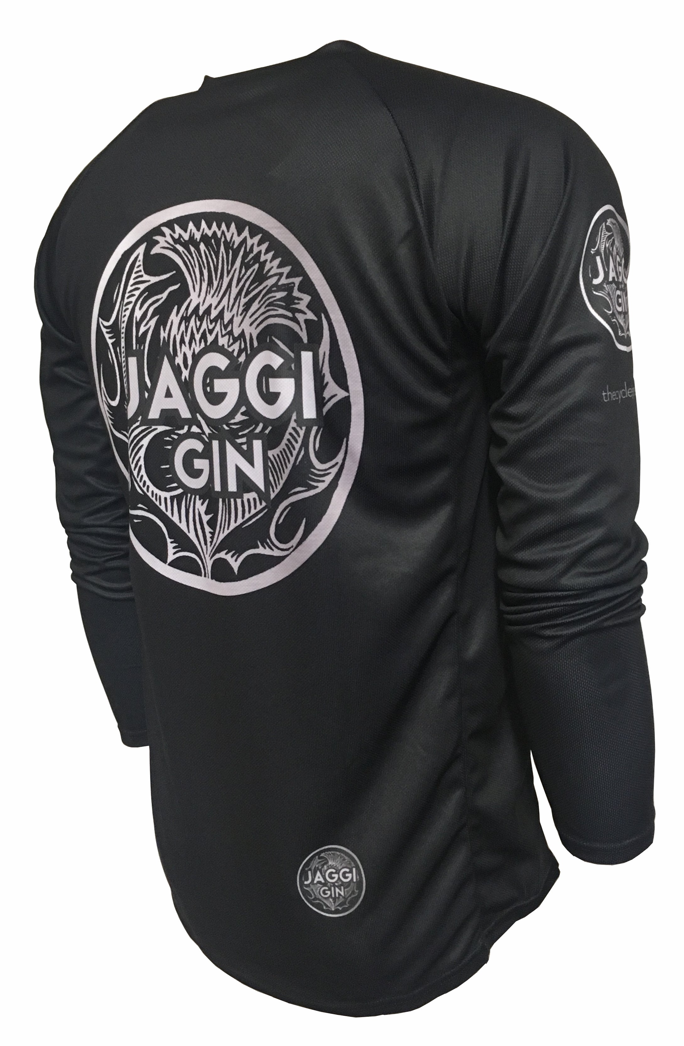 Jaggi Gin Grey Enduro Cycling Jersey Back