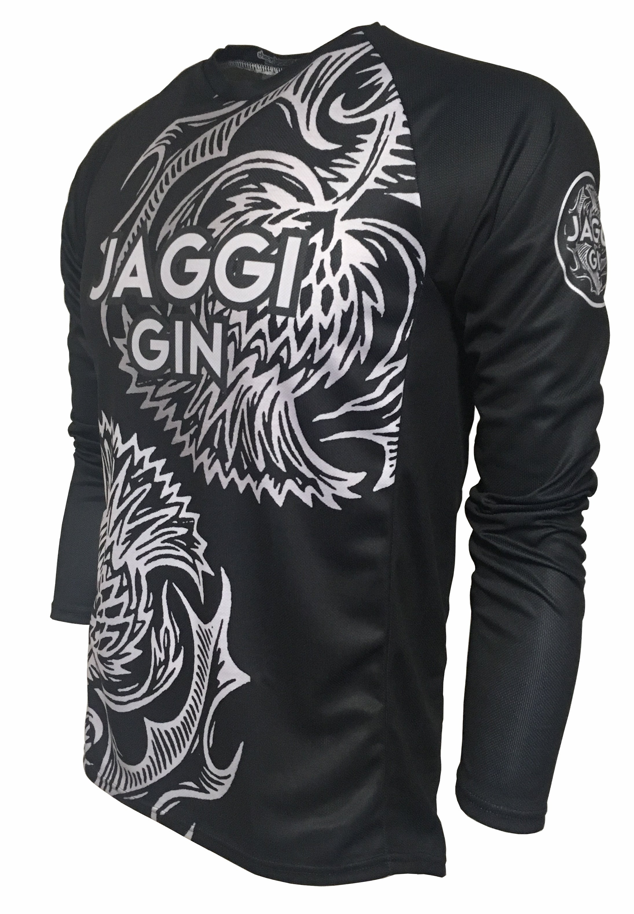 Jaggi Gin Grey Enduro Cycling Jersey Front 