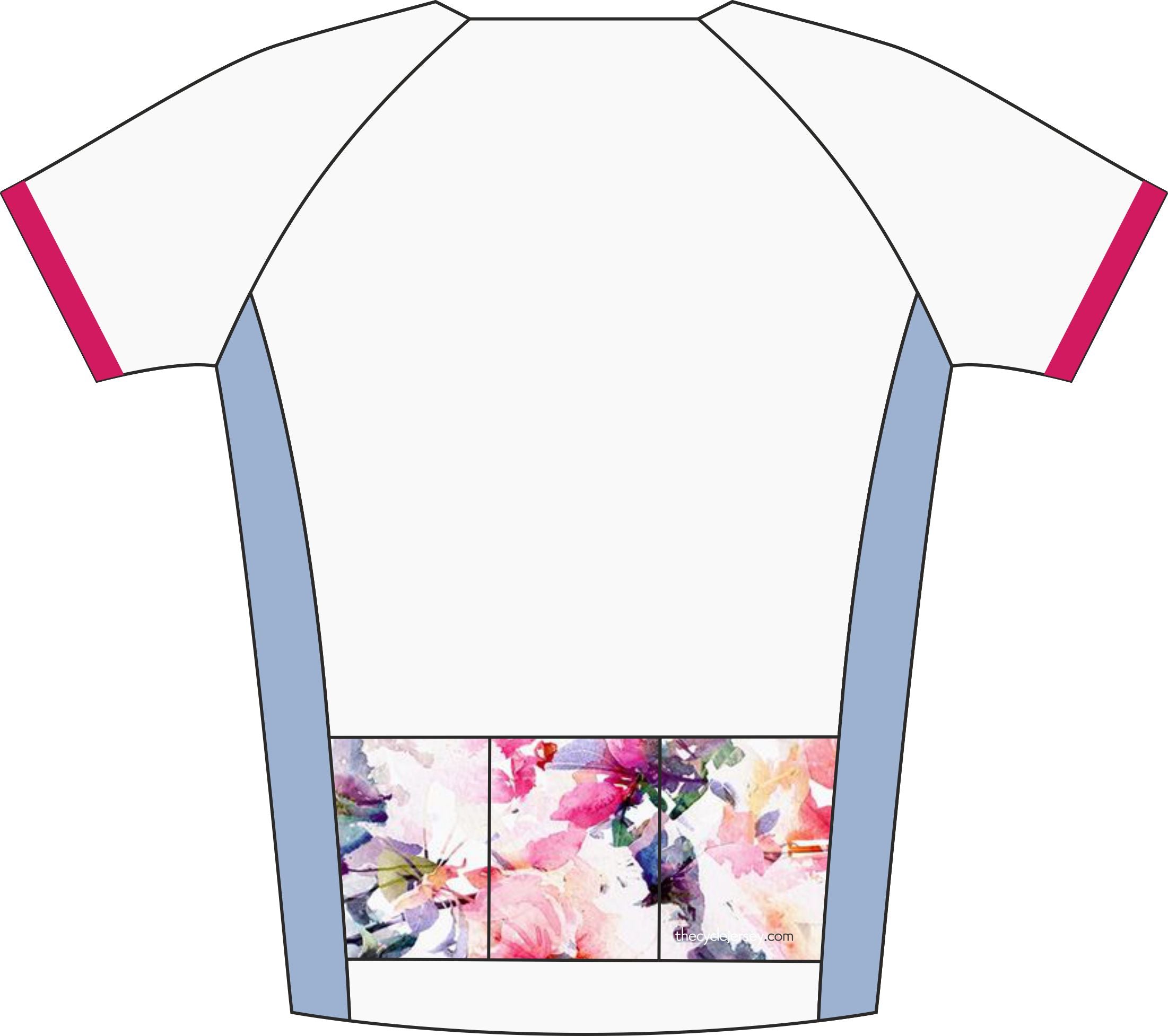 Floral Road Cycle Jersey Back