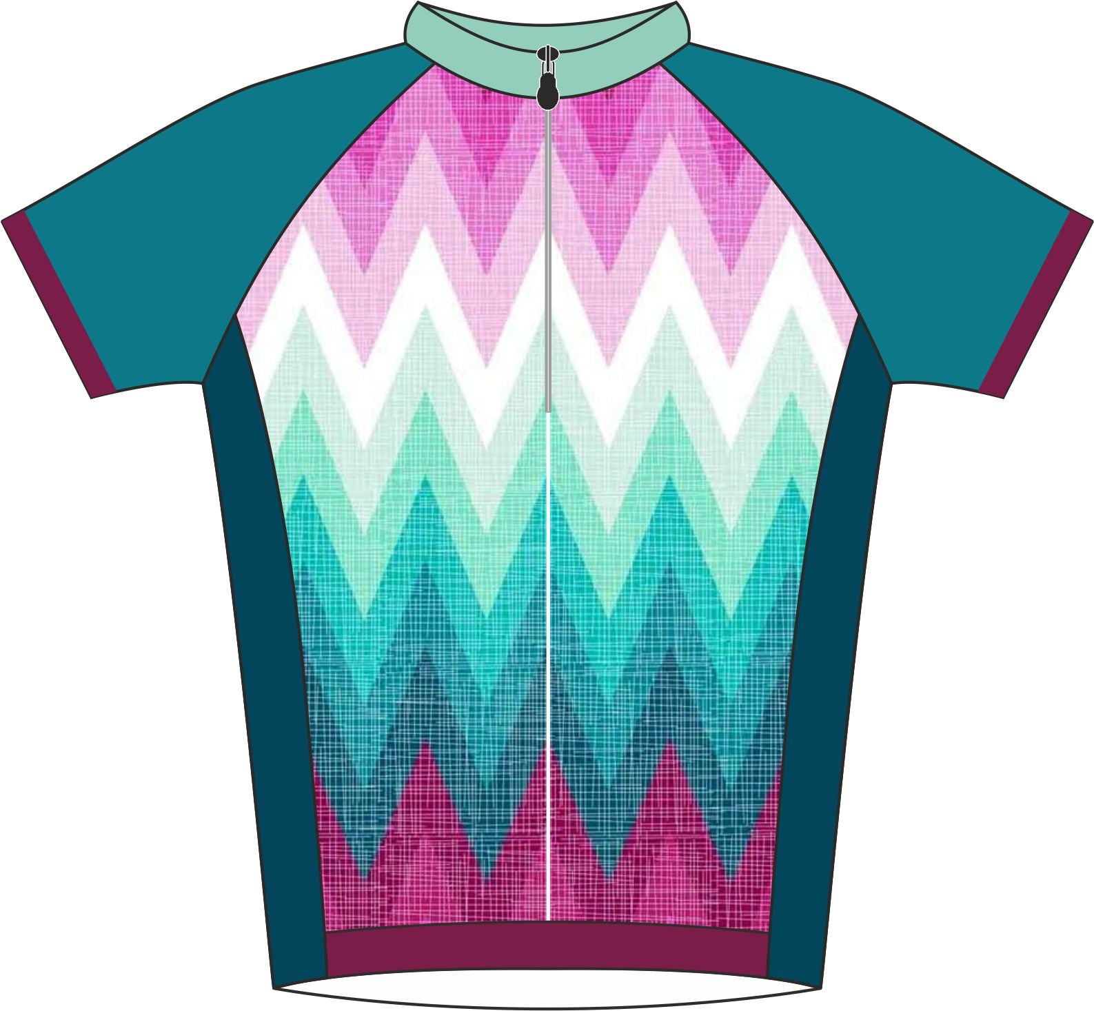 Kids Fade Design Cycle Jersey Front