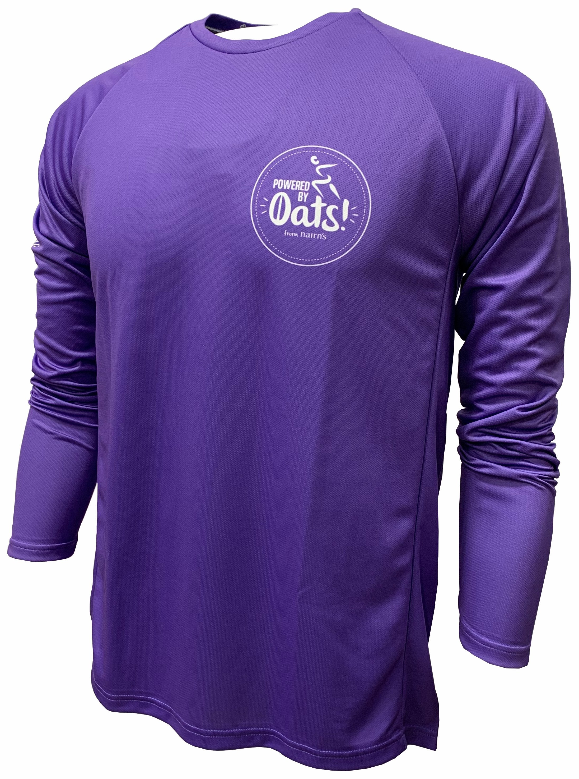 Nairn's Oatcakes Purple Enduro Cycling Jersey Front 
