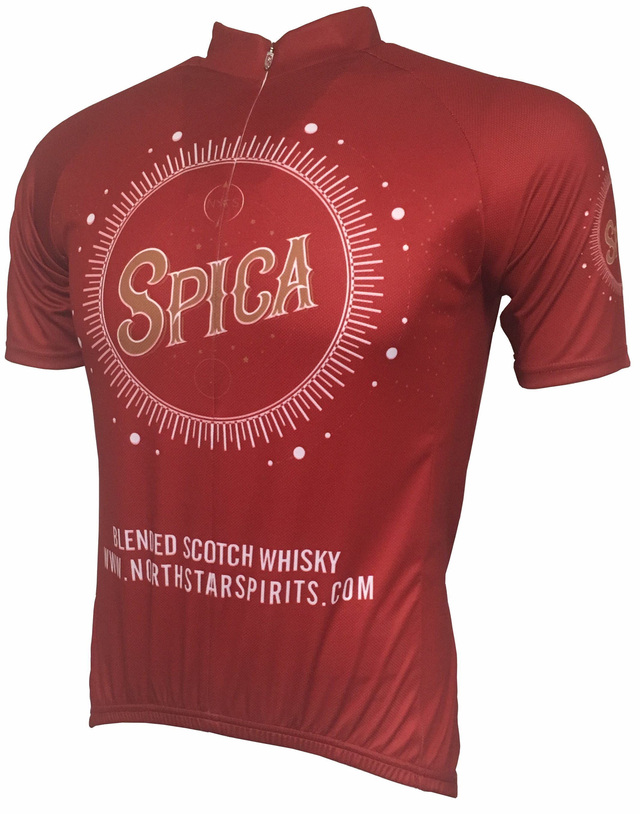 North Star Spirits Red Road Cycling Jersey Front 