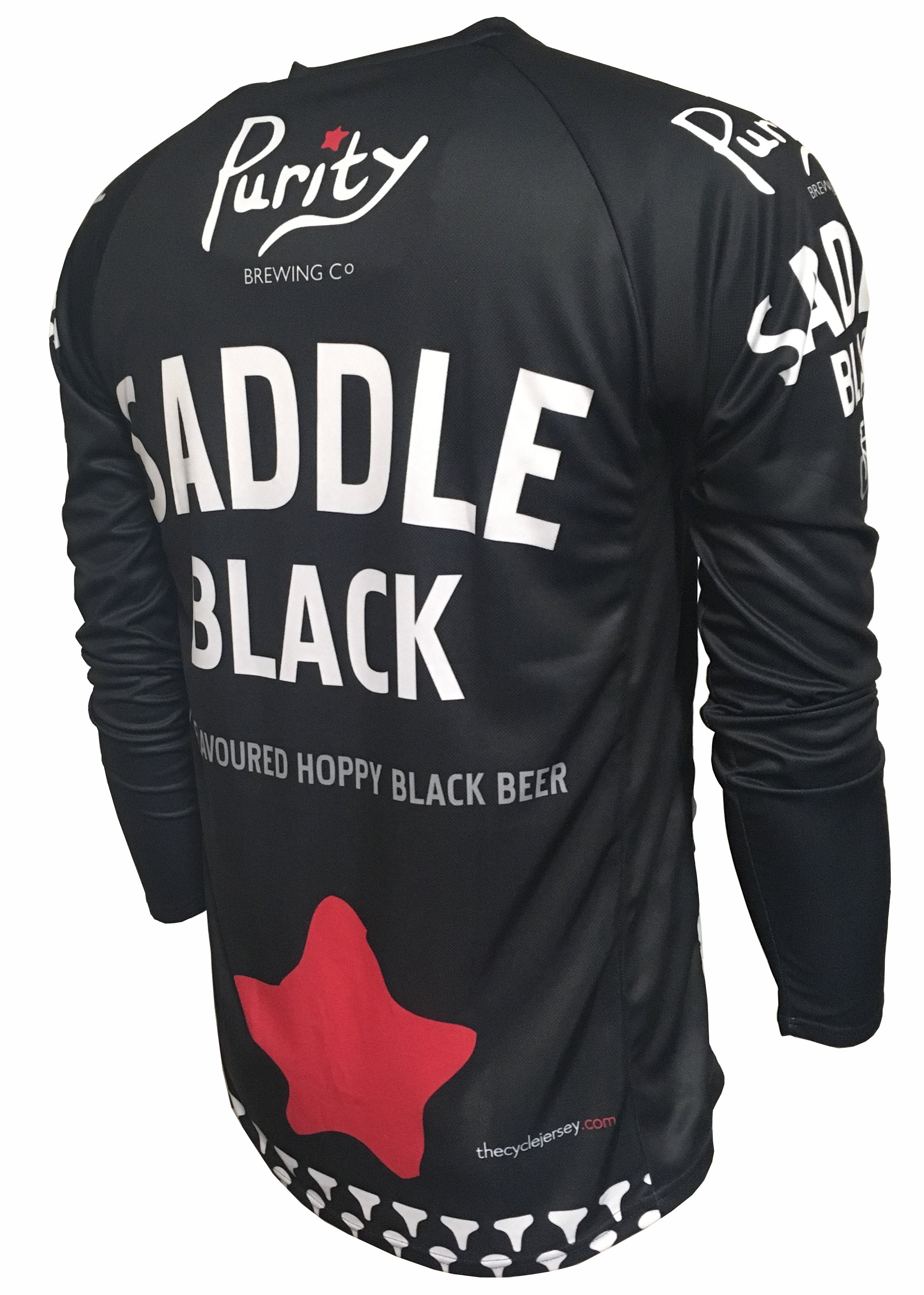Purity Brewery Saddle Black Enduro Cycling Jersey Back