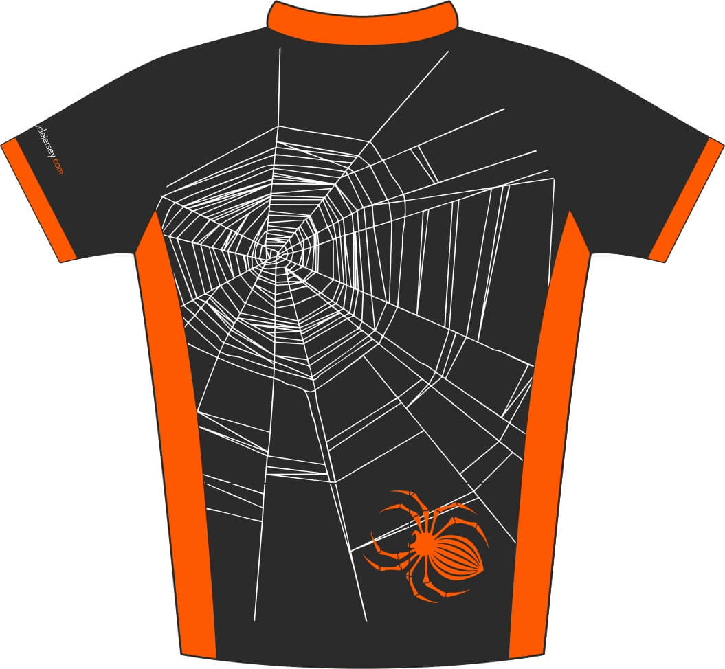 Halloween Spider Design Road Cycle Jersey Back