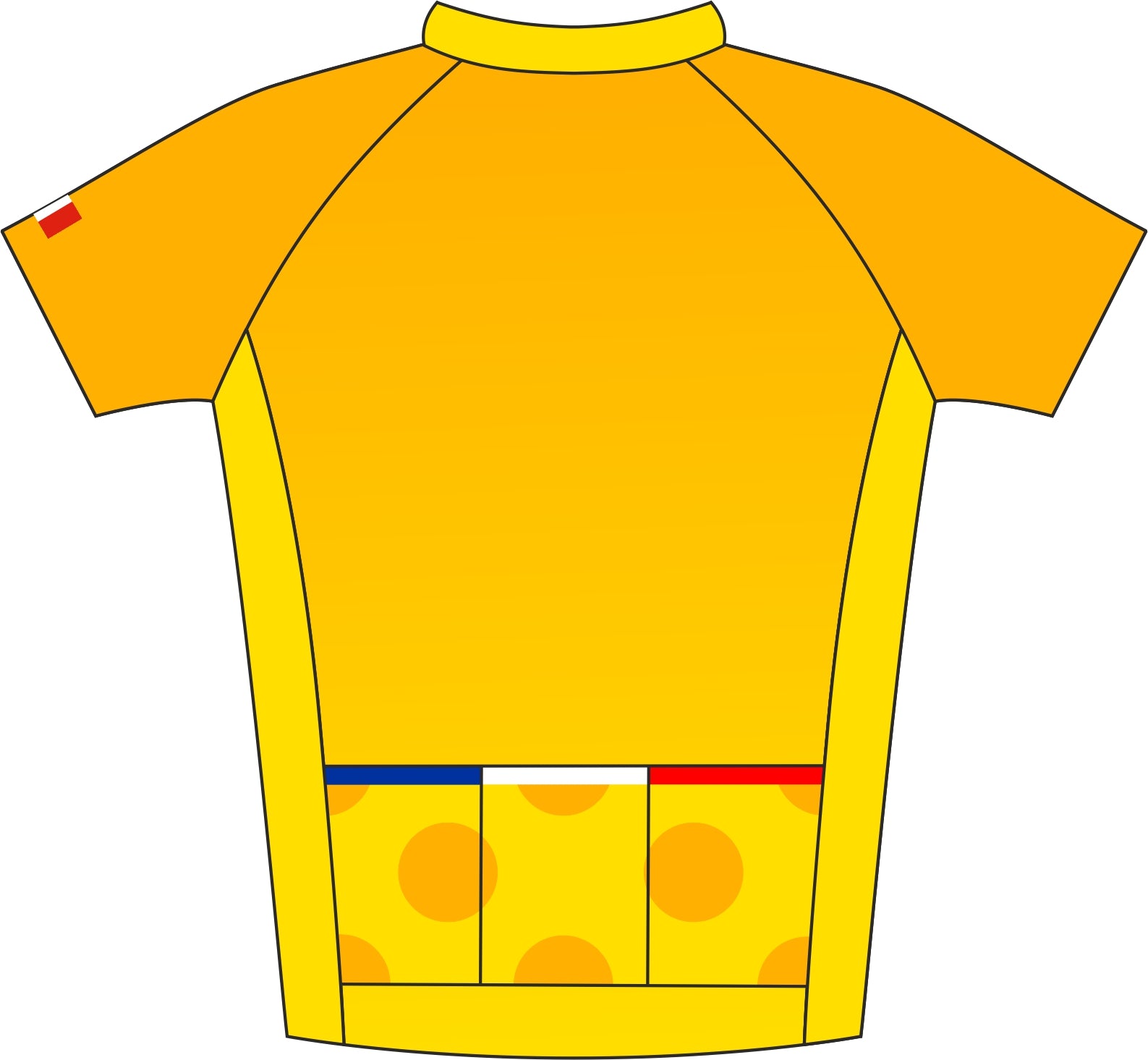 Le Tour De France Customised Road Jersey Back