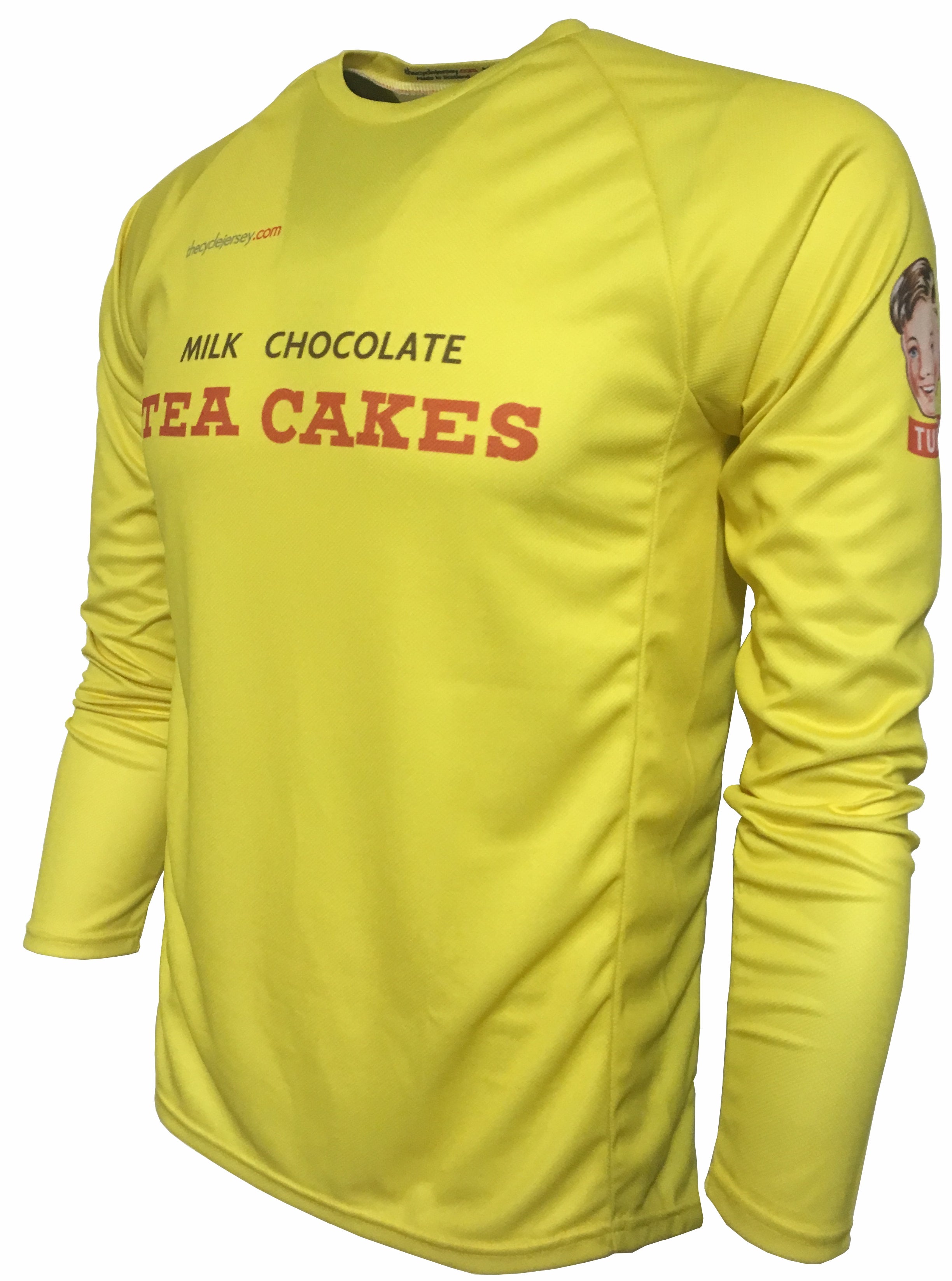 Tunnocks Tea Cake Enduro Kids Cycling Jersey Front 