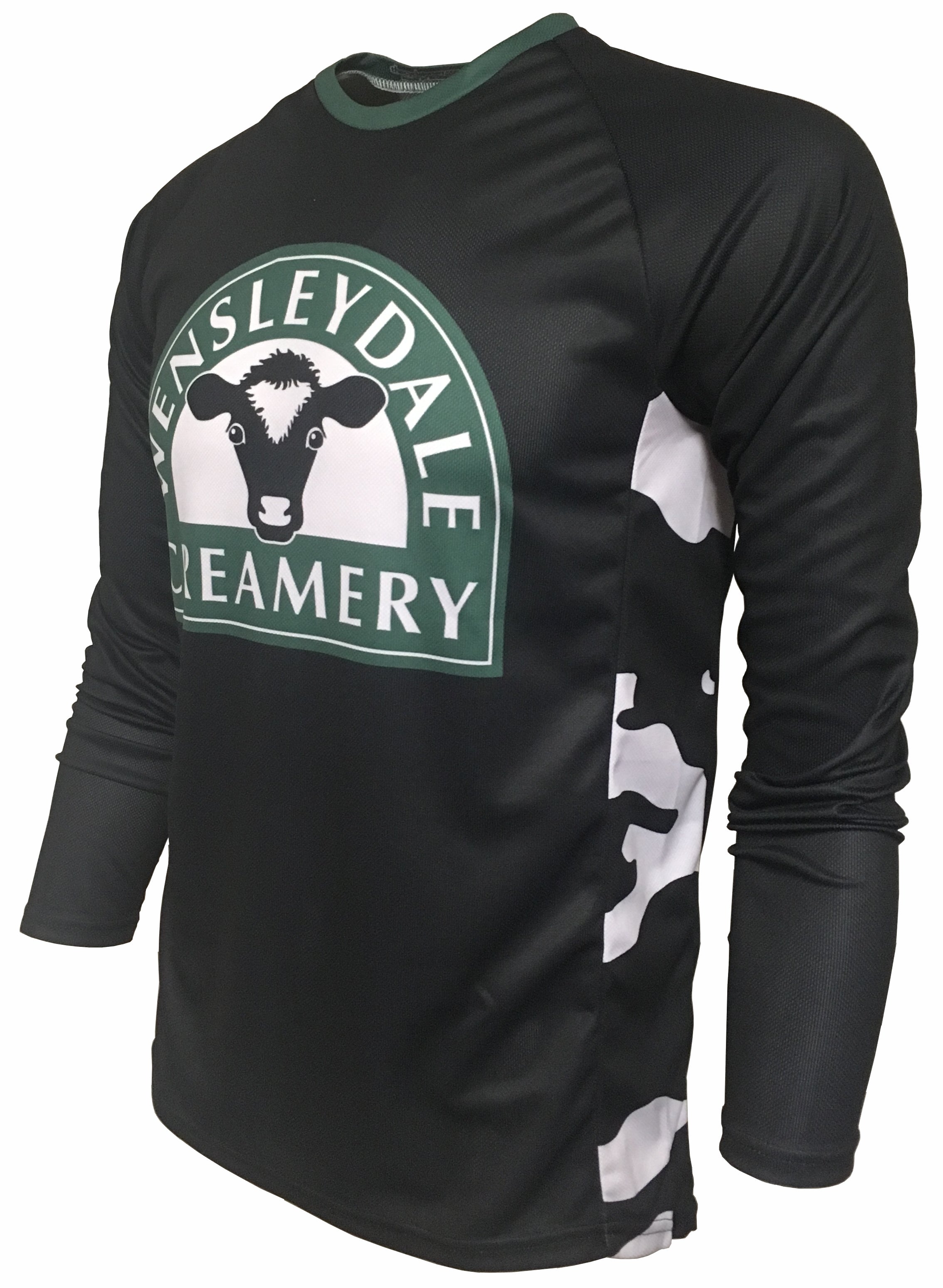 Wensleydale Creamery Cow Print Enduro Jersey Front 