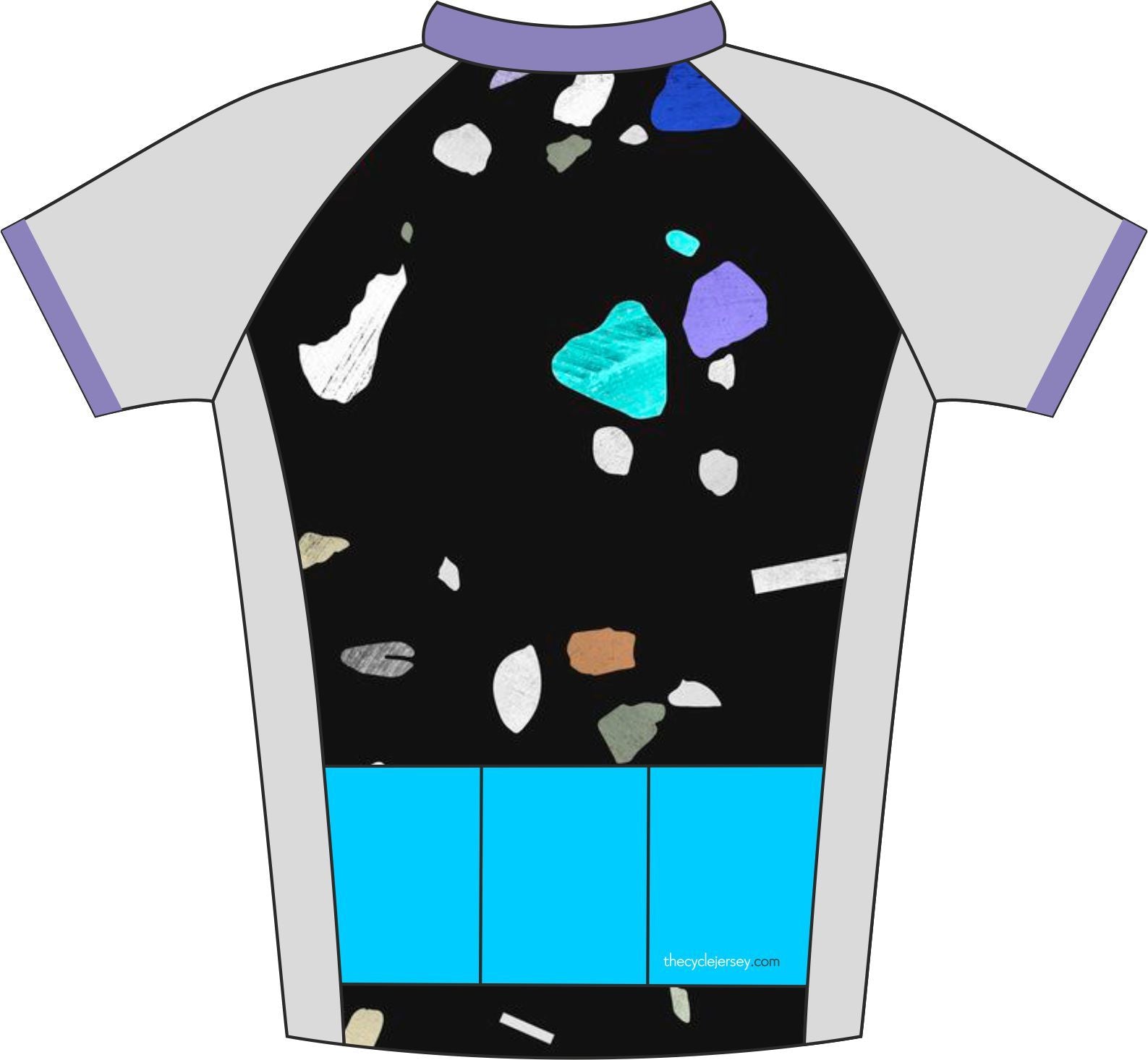 Speckled Design Road Cycle Jersey Back 