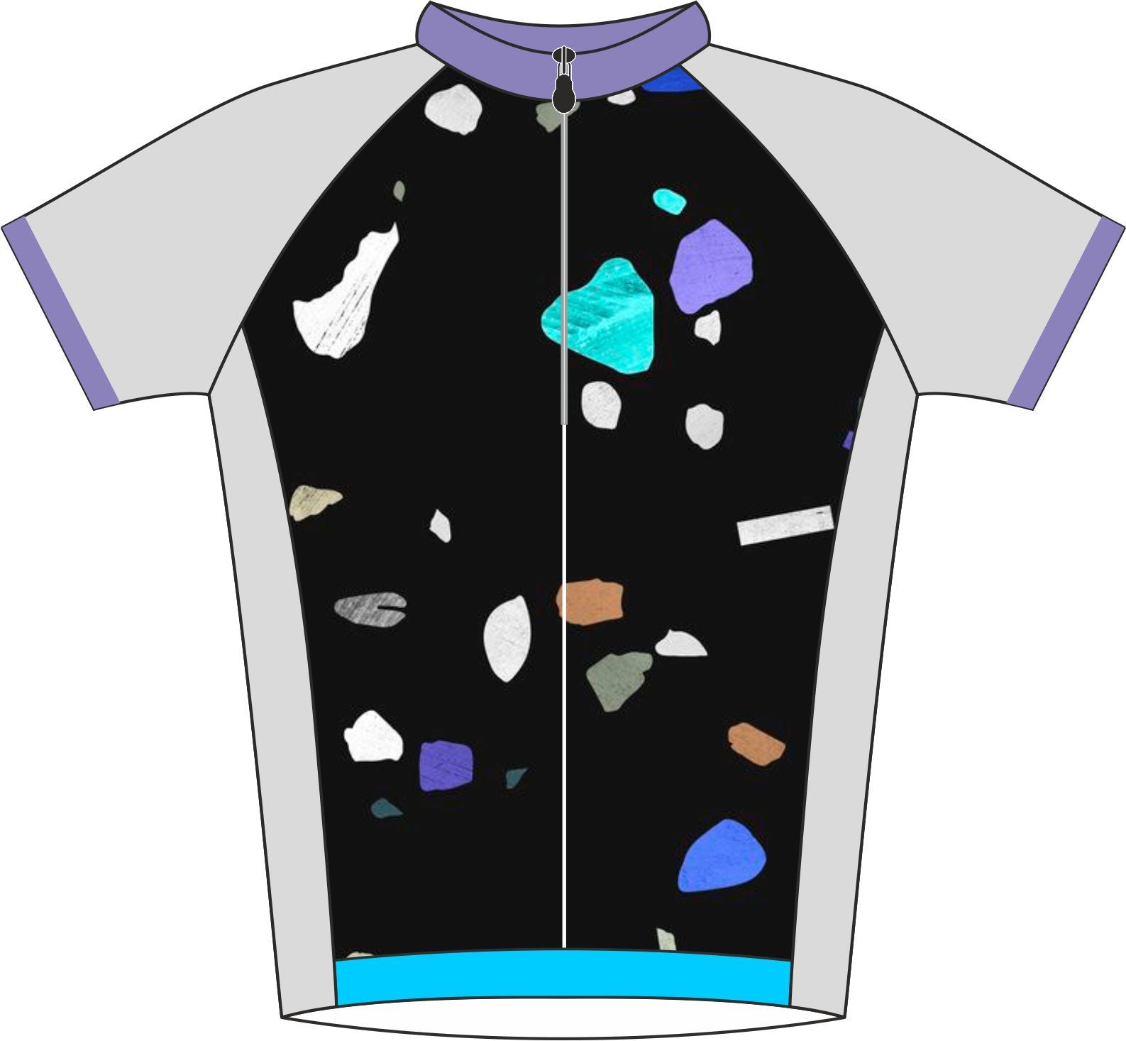 Kids Speckled Design Cycle Jersey Front