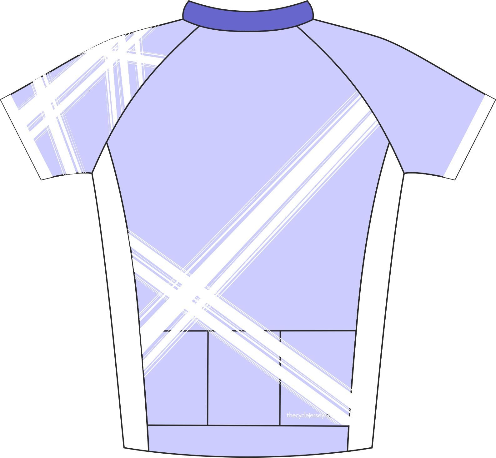 Criss Cross Lilac Road Cycle Jersey Back