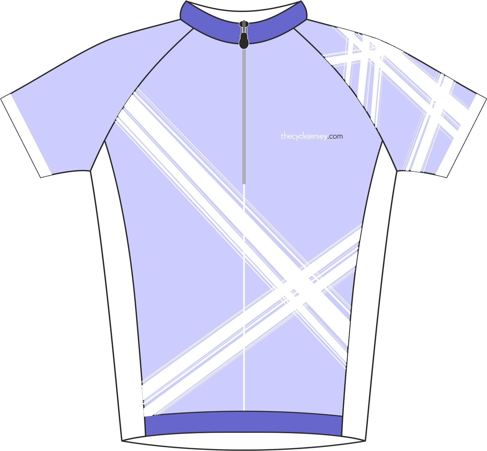 Criss Cross Lilac Road Cycle Jersey Front